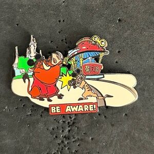 Disney Wild About Safety Timon & Pumbaa Be Aware Collectible Trading Pin 5 Of 7